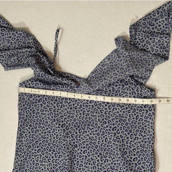 Ces Femme Asymmetrical Hem Purple Gray Dress Womens Medium Animal Print Cheetah - Picture 7 of 8